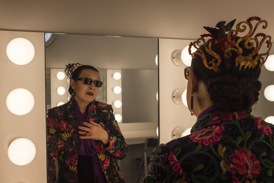 Martirio antes de su actuación en Zafra 