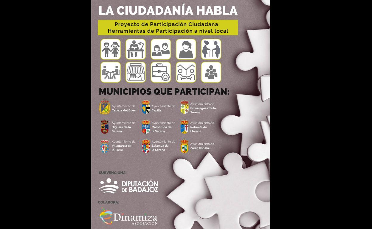 La asociación eDinamiza desarrolla el protecto 'La Ciudadanía habla' en 9 municipios de la provincia de Badajoz