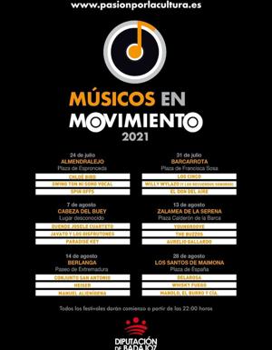 Cartel del festival 'Músicos en Movimiento' 