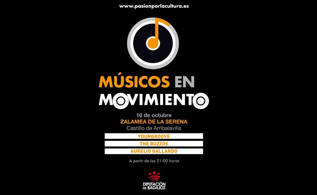 Cartel Festival 'Músicos en Movimiento' en Zalamea 