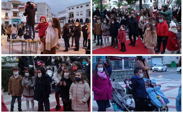 Los niños reciben a los Reyes Magos 