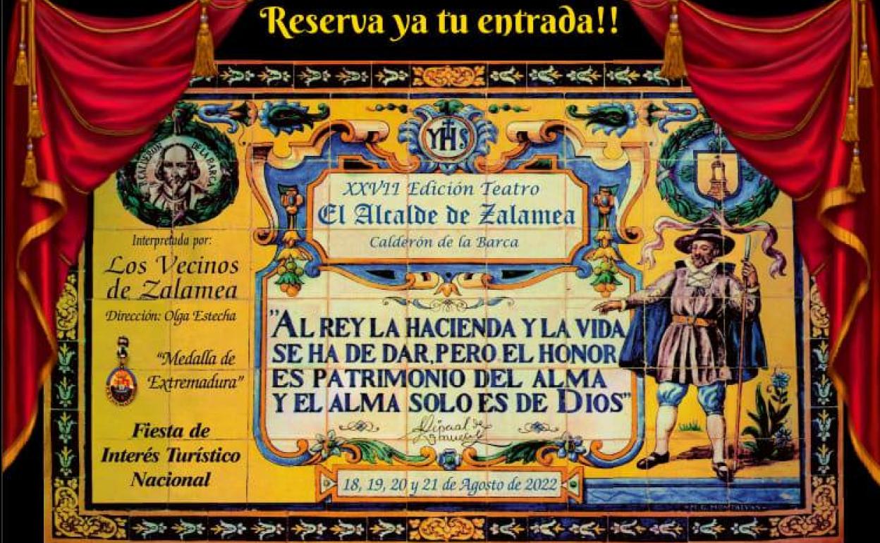 La XXVII Edición del teatro 'El Alcalde de Zalamea' se celebrará los días 18,19, 20 y 21 de agosto