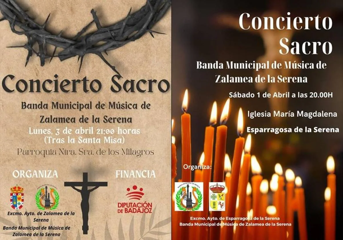 La Banda de Música de Zalamea comienza su Semana Santa con dos conciertos Sacros