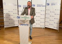 José Antonio Murillo en la presentación de su candidatura.