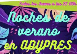 La sede de ADYPRES acoge el programa de dinamización 'Noches de Verano en ADYPRES'