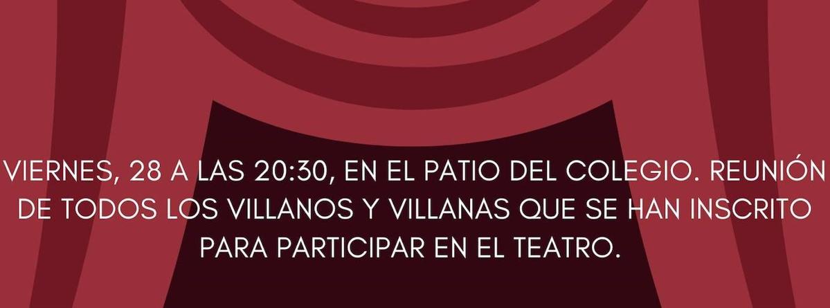 Reunión para repartir puestos de villanos para el teatro