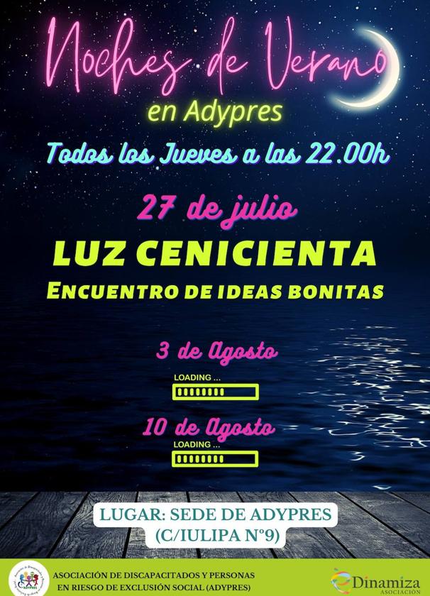Siguen las Noches de Verano en Adypres con 'Luz Cenicienta'