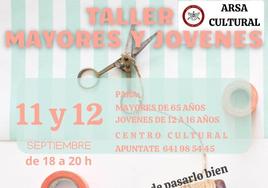 Costura para mayores y jóvenes en el Centro Cultural