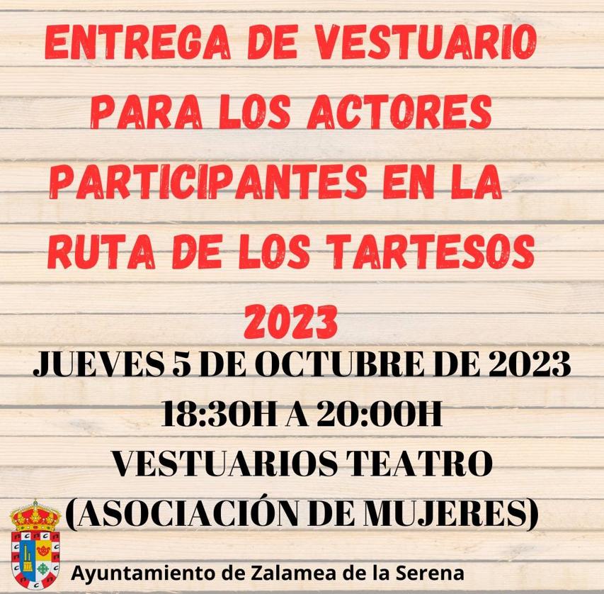 Entrega de vestuarios para la ruta de los Tartesos