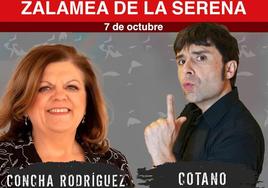 Concha Rodríguez y Cotano llegan a Zalamea con el programa 'A carcajadas'
