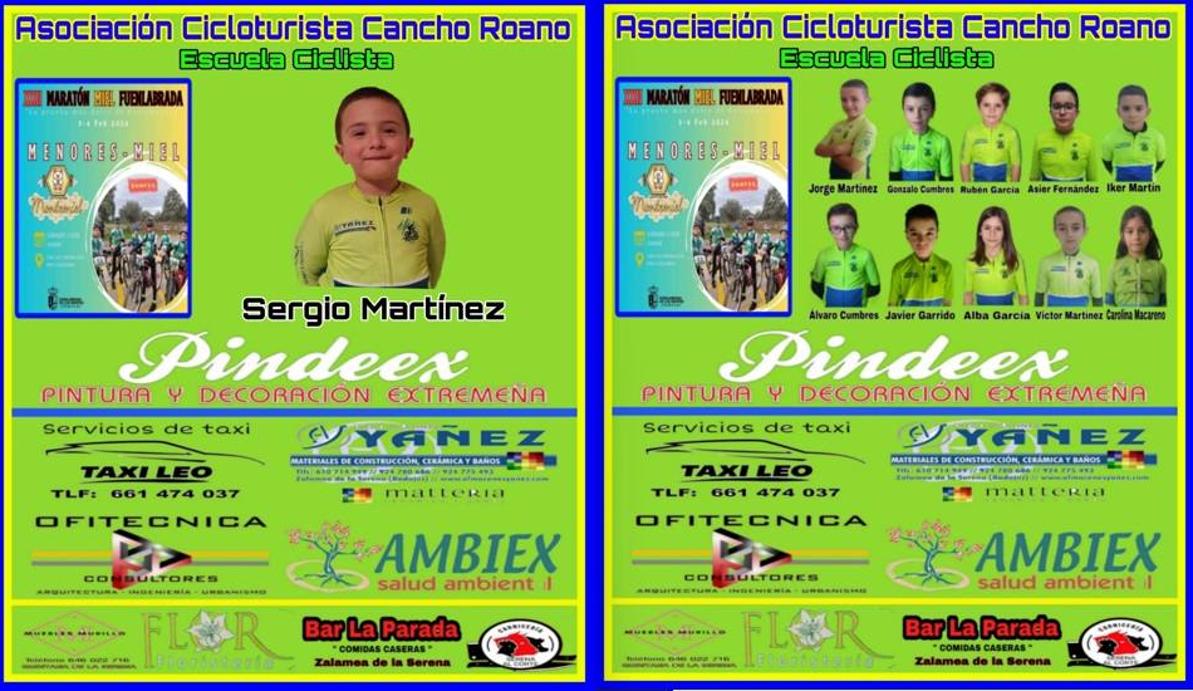 La AC Cancho Roano estará con varios de sus jóvenes ciclistas en la Maratón de la Miel