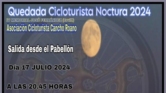 La AC Cancho Roano organiza su Quedada Cicloturista Nocturna