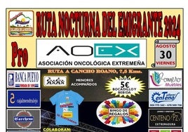 La ruta nocturna se organizará a favor de AOEx Don Benito-Villanueva