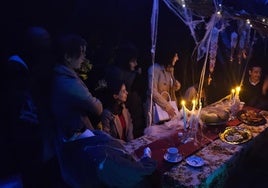 El pasaje ofreció imágenes espeluznantes para los amantes del terror.