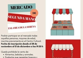 Abiertas las inscripciones para participar en el Mercado de Segunda Mano de Zalamea