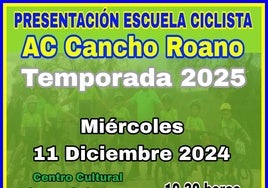 Presentación de los deportistas de la Escuela Ciclista Cancho Roano