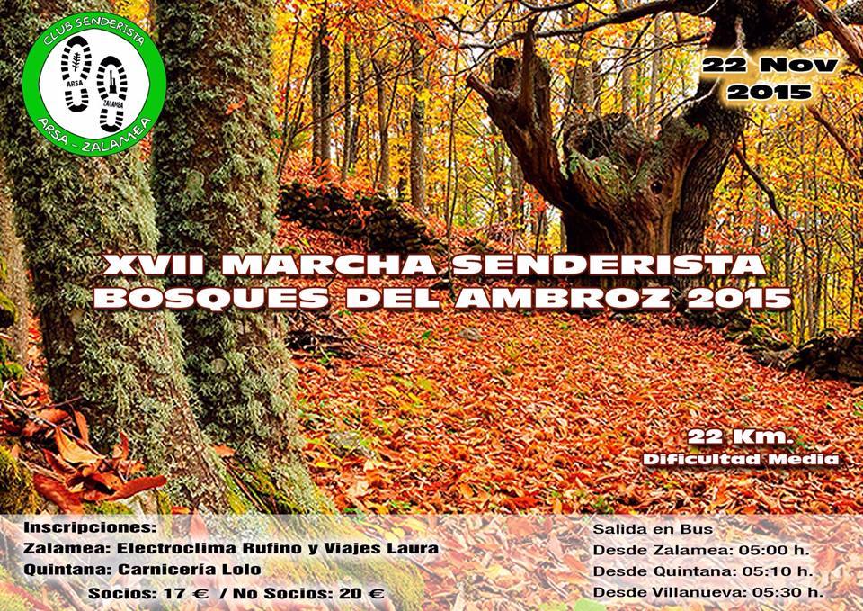 Llega la XVII edición de la marcha senderista a los Bosques del Ambroz