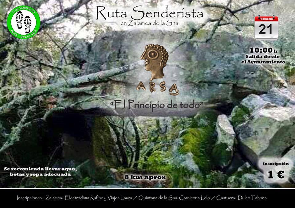 Arsa Zalamea visita sus orígenes en la ruta senderista “El principio de todo”