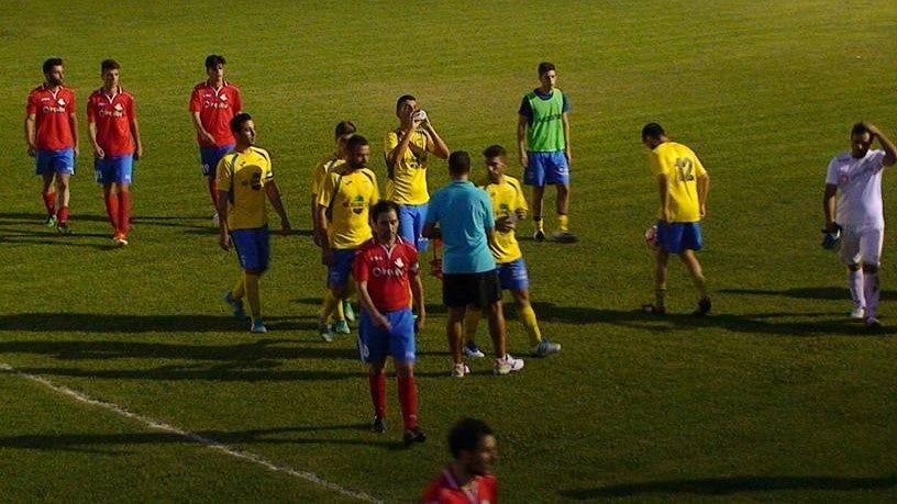 Tras el final del encuentro en el Eusebio Mata 