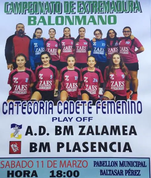 El equipo cadete de BM Zalamea se enfrentará ante Plasencia en playoffs