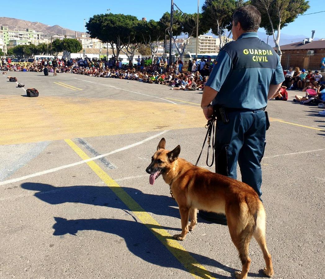 Los agentes muestran su trabajo en una exhibición de medios materiales y humanos que ha reunido a casi 700 escolalres y decenas de personas anónimas