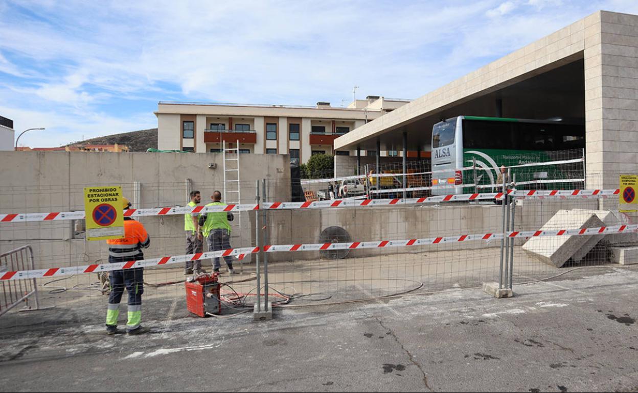 La estación de autobuses de Berja, dos meses de obras
