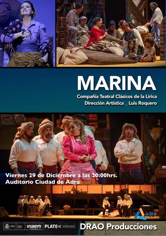Marina aplaza su representación al 29 de diciembre