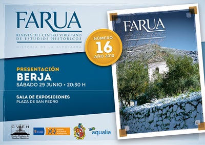 El Centro Virgitano de Estudios Históricos presenta en Berja su 16 FARUA