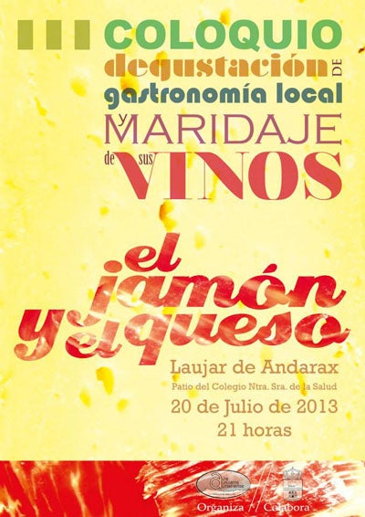 Degustación de vinos, queso y jamón y coloquio con Alta Alpujarra Almeriense