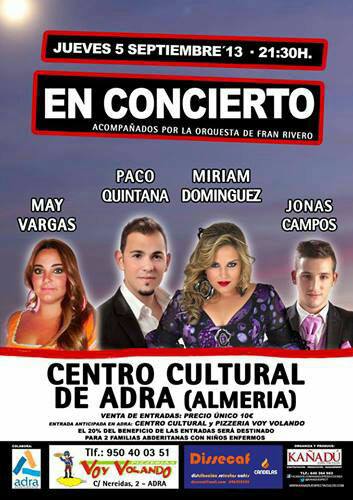 Espectáculo de copla en Adra por una buena causa