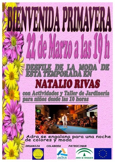 Música, comercio, moda y animación infantil centran las actividades de Adra para este primer fin de semana de la primavera.