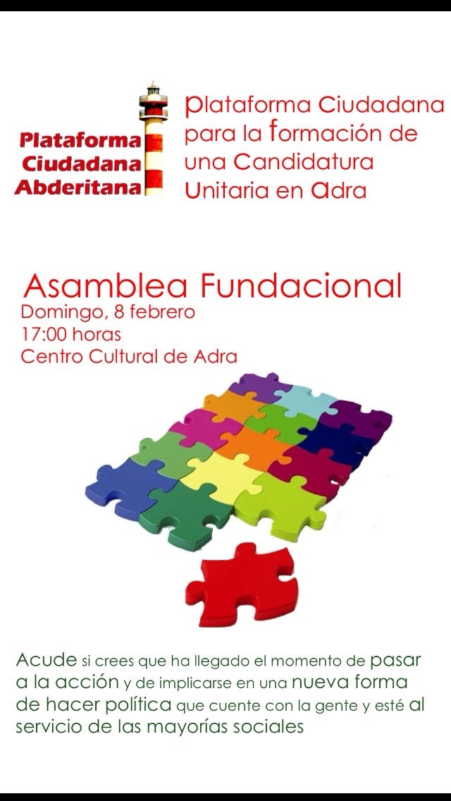 Nuevo encuentro de Plataforma Ciudadana Abderitana en el Centro Cultural