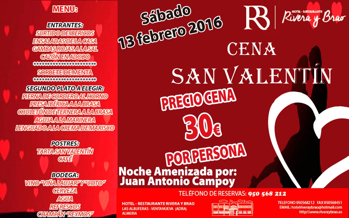 San Valentín, en Rivera y Brao