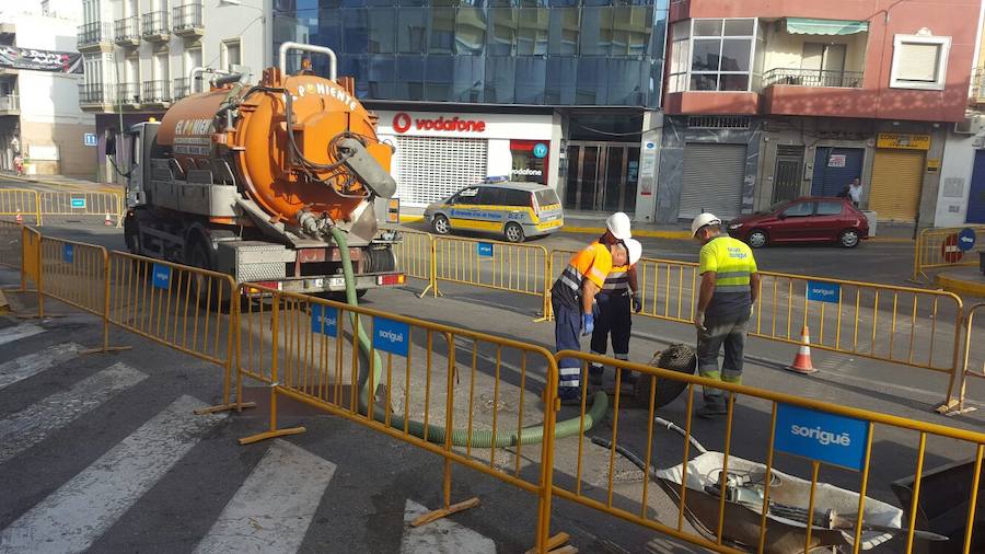 Obras en la arteria principal Adra