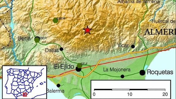 Un terremoto alarma a los vecinos de Dalías