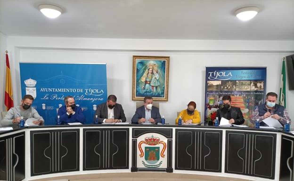 Firma del convenio con Justicia, en Tíjola. 