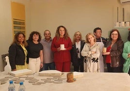 Preparación de las piezas de cerámica.