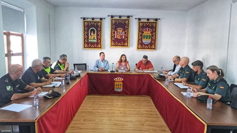 Imagen de archivo de una reunión de la Junta Local de Seguridad de Albox.