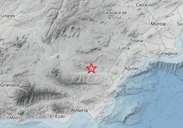 Epicentro del terremoto registrado en Partaloa.