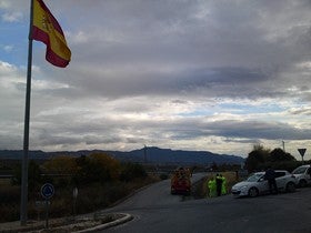 La bandera de Tíjola deberá buscar una nueva ubicación porque se ha colocado en zona de dominio público