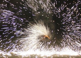 Cantoria, escenario del espectáculo de luz sonido y color de las fiestas de las carretillas