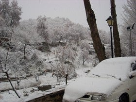 La nieve deja una bella estampa en Bacares o Menas de Serón
