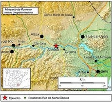 Un terromoto de 4 grados agita Almería y se producen dos réplicas de 2,2 y 3,7 grados