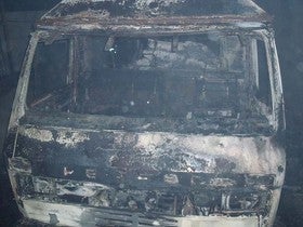 Calcinado un vehículo en un incendio en el paraje de la Molata de Albox