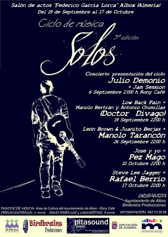 Arranca la tercera edición del ciclo de música “Solos”