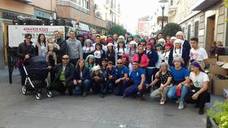 Costaleros y costaleras durante el ensayo del año pasado. 