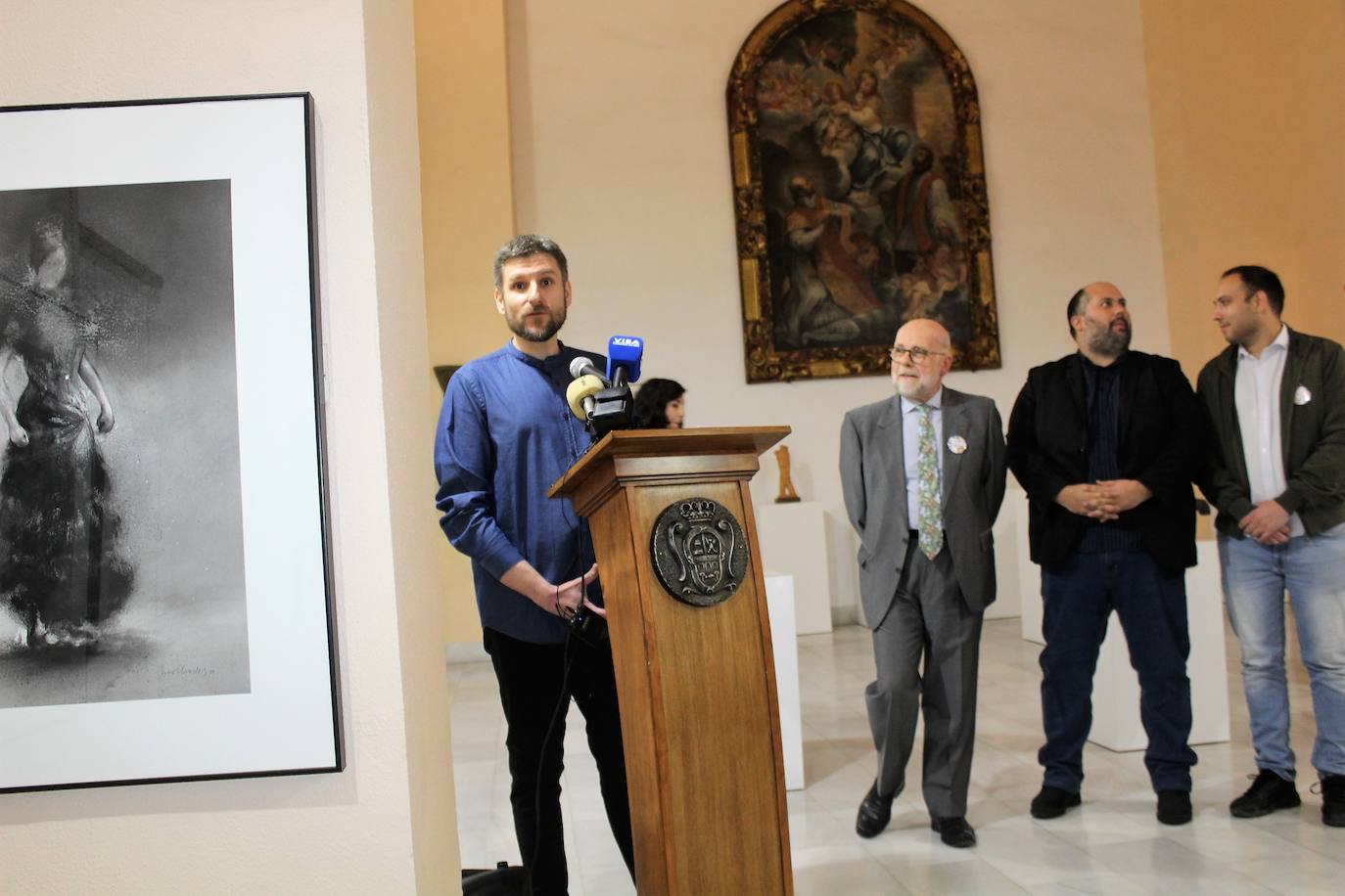 Eduardo Hor, durante la inauguración. 