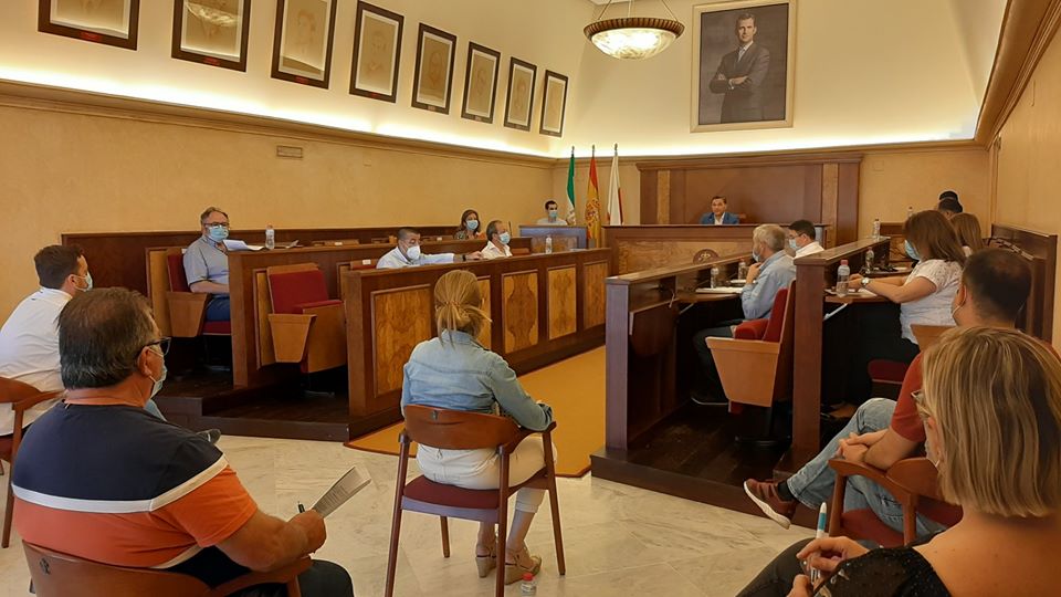 Sesión plenaria celebrada el pasado día 2 de junio, donde los ediles acataron todas las medidas de seguridad. 