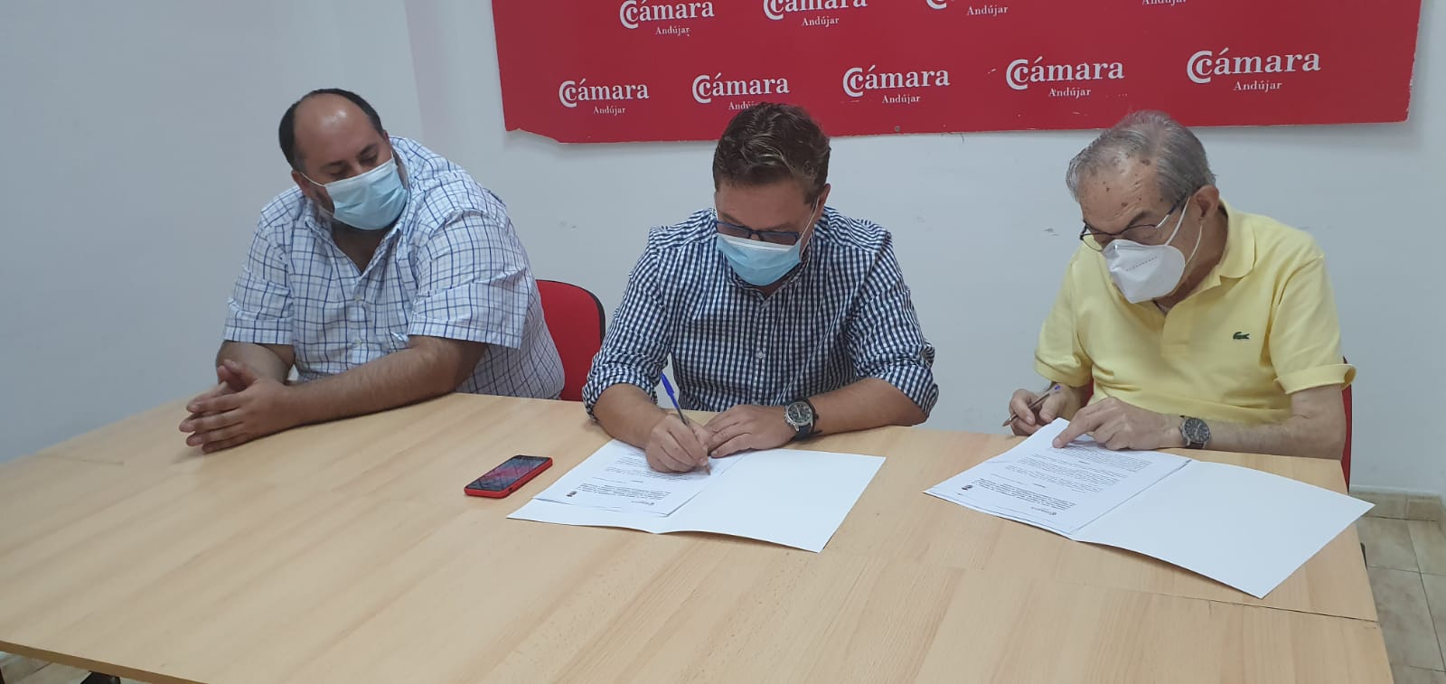 Juan Francisco Cazalilla, Paco Huertas y Eduardo Criado. 