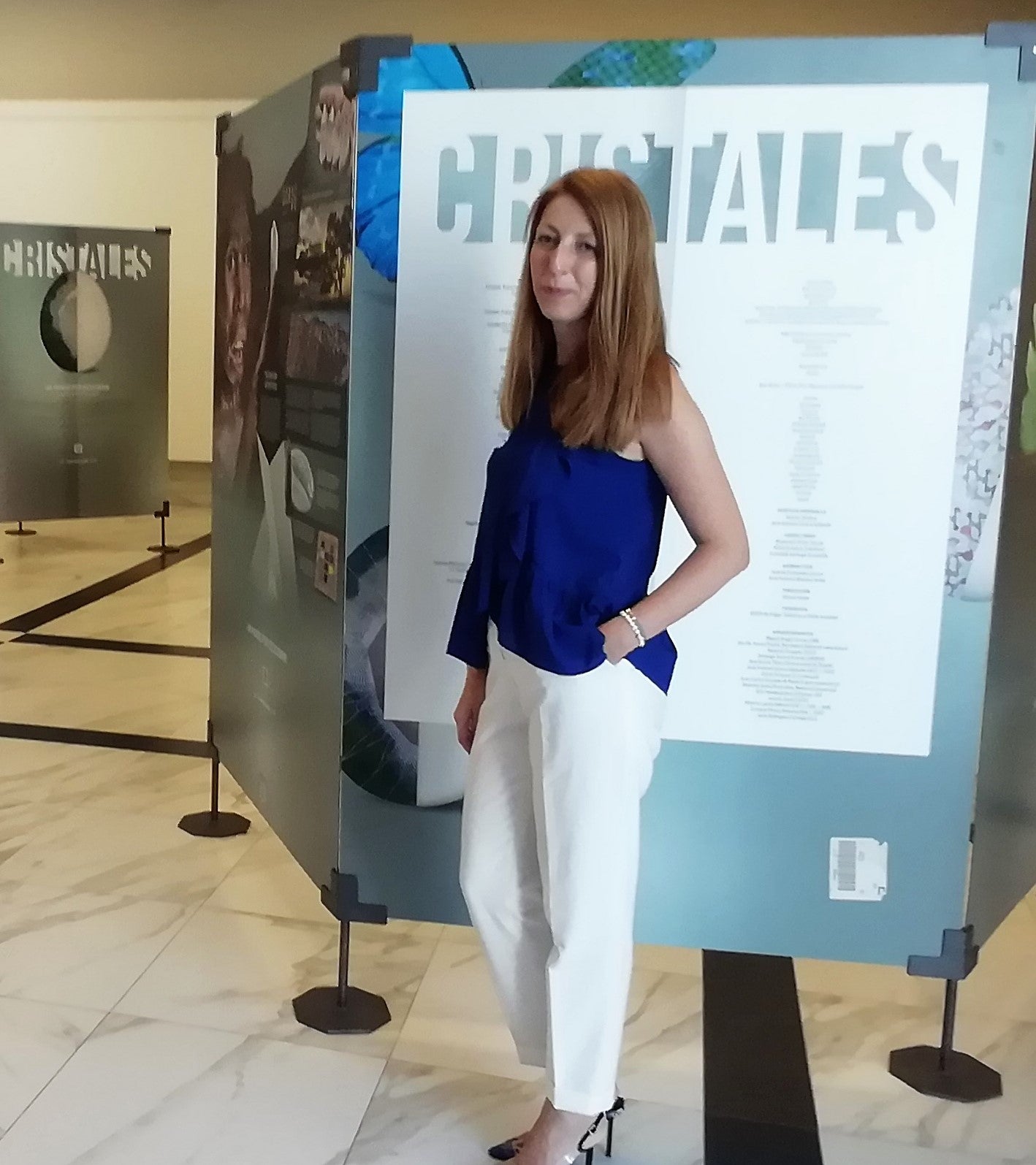 Alma Cámara ayer durante el acto de inauguración. 